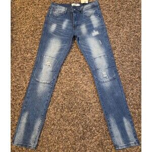 Blue Cult Distressed Mens Latin Jeans - Size 30 Dark Blue NWT New